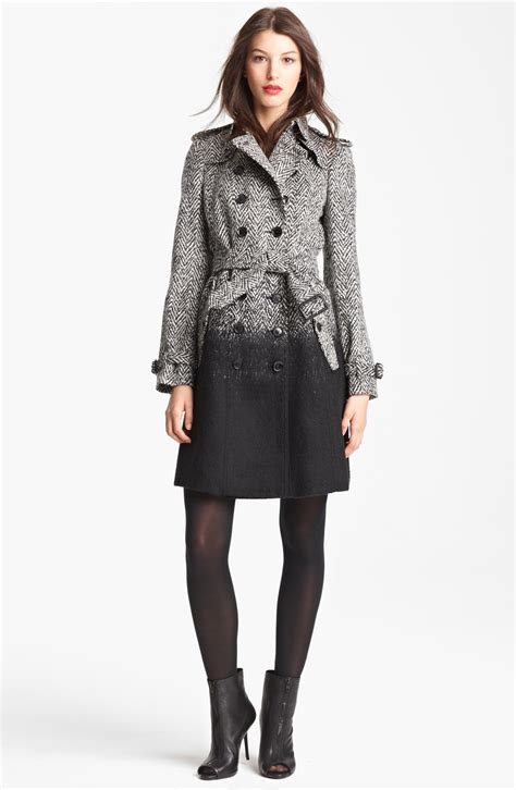 burberry degrade tweed coat|burberry ladies car coats.